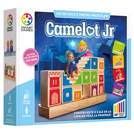 Smart Games - Camelot junior, joc de logica cu 48 de provocari, 4+ ani, editie lb. romana - imagine 6